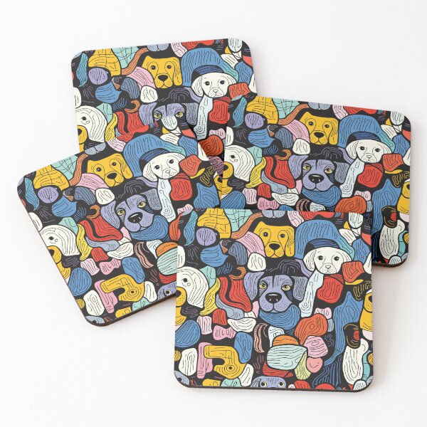 Item preview, Cute Dogs abstract repeated design designed and sold by Rhu Creations.