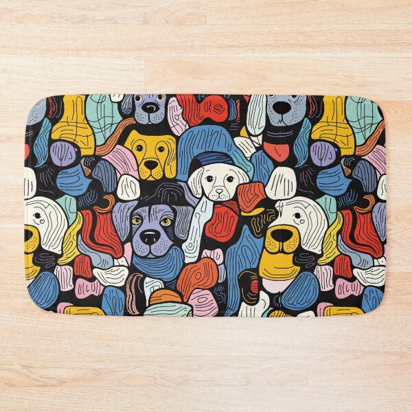 Item preview, Cute Dogs abstract repeated design designed and sold by Rhu Creations.