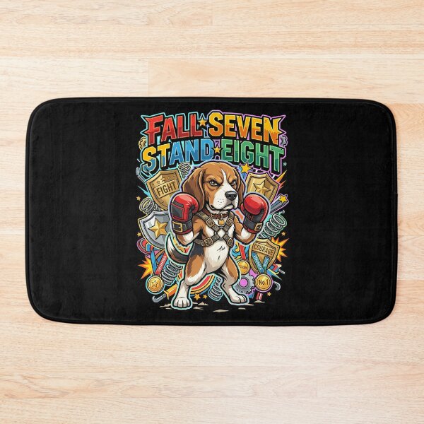 Item preview, Fall Seven Stand Eight Beagle Boxer Resilience Meme Art designed and sold by Tong4130.