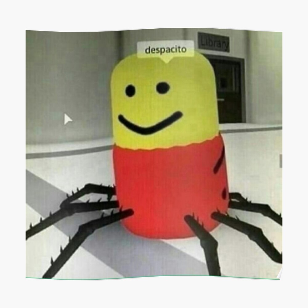 Despacito Spider Sticker By Owmyfoot2000 Redbubble - despacito roblox music number