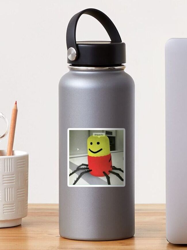 Despacito Spider Sticker By Owmyfoot2000 Redbubble - despacito sticker despacito roblox spider meme hd png