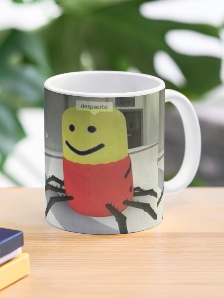 Despacito Spider Mug By Owmyfoot2000 Redbubble - roblox despacito spider 2 music video