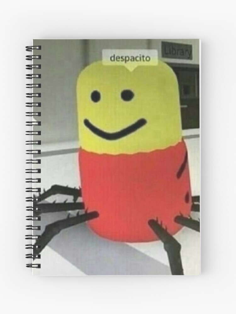 Despacito Spider Spiral Notebook By Owmyfoot2000 Redbubble - roblox despacito spider 2 music video