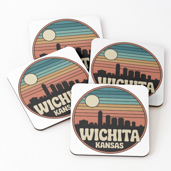 Item preview, Wichita, KS | Retro Sunset Skyline designed and sold by CircinusStore.