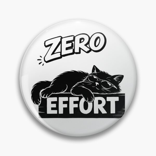 Item preview, Zero Effort Cat – Lazy Funny Black Cat Meme With Sarcastic Attitude Design designed and sold by MonNoir.