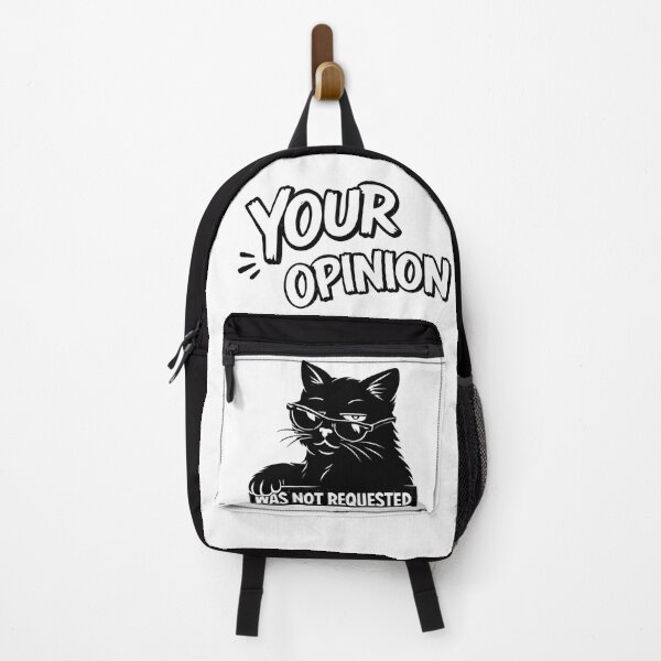 Item preview, Your Opinion Was Not Requested Cat – Funny Sarcastic Black Cat Meme Attitude Design designed and sold by MonNoir.