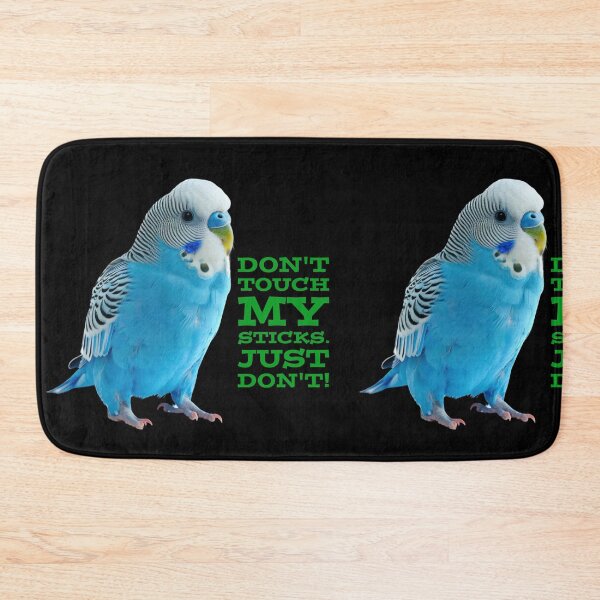 Item preview, Blue Quaker Parrot - Don't Touch My Sticks Funny Bird Art designed and sold by Mini Pixel Perfect Co..