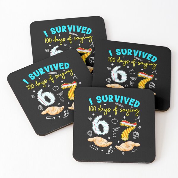 Item preview, I Survived 100 Days of Saying 7 Funny Math School designed and sold by gladysenglish.