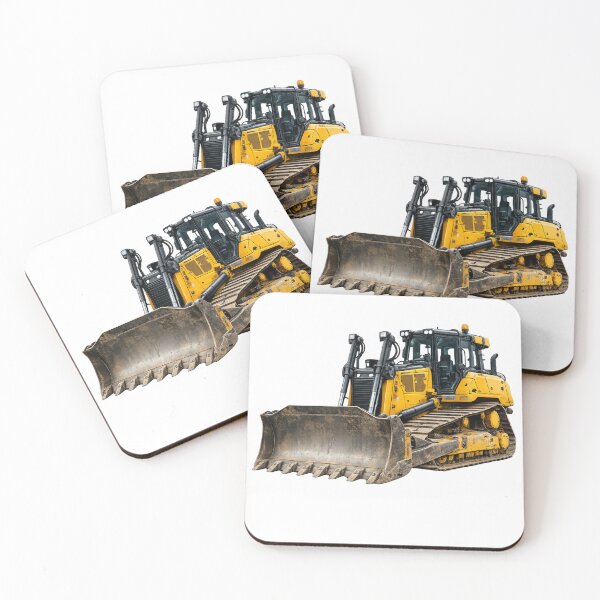 Item preview, Powerful Yellow Bulldozer – Heavy Construction Machinery Illustration designed and sold by Radekku.