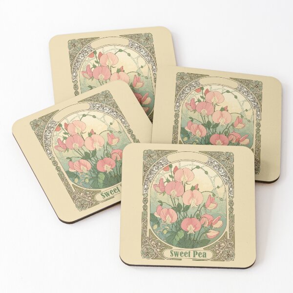 Item preview, Stylized Sweet Pea Birth Month Flower designed and sold by taiche.