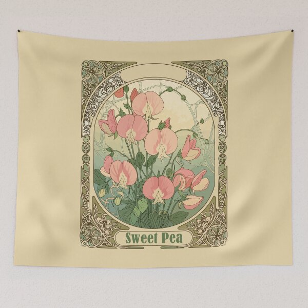 Item preview, Stylized Sweet Pea Birth Month Flower designed and sold by taiche.
