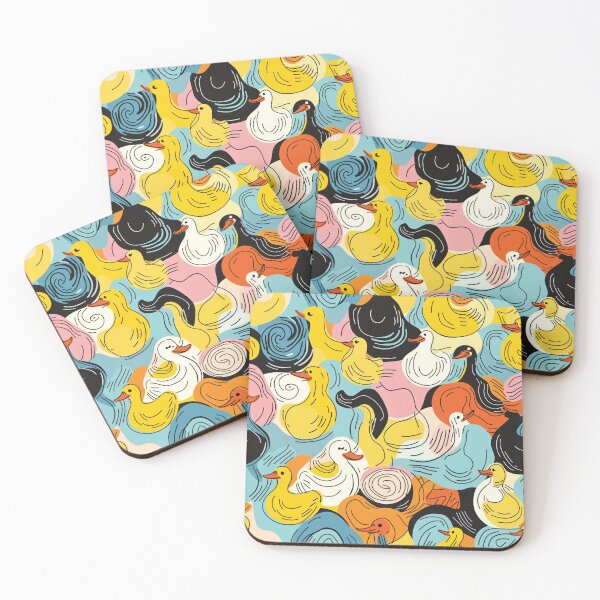 Item preview, Cute Funny Ducks abstract repeated design designed and sold by Rhu Creations.