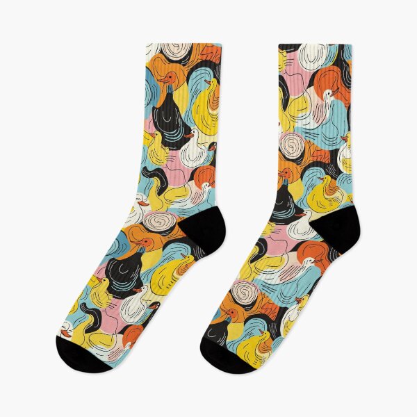 Item preview, Cute Funny Ducks abstract repeated design designed and sold by Rhu Creations.