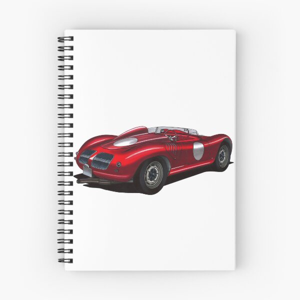 Item preview, Exclusive drawing legendary germany red racing car 718 RSK Spyder Targa Florio with flat air cooled engine designed and sold by Cars23.