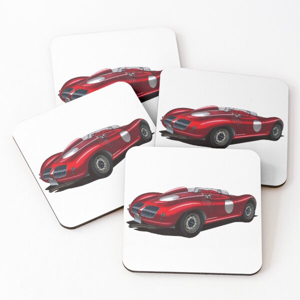 Item preview, Exclusive drawing legendary germany red racing car 718 RSK Spyder Targa Florio with flat air cooled engine designed and sold by Cars23.