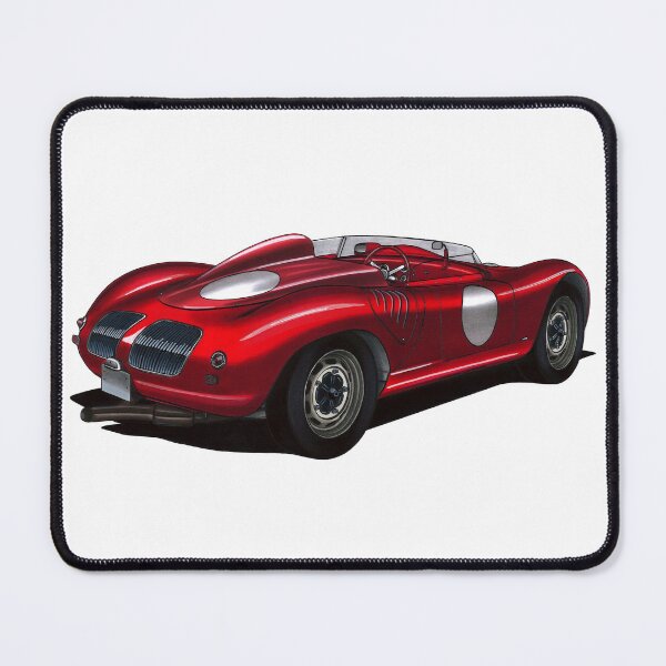 Item preview, Exclusive drawing legendary germany red racing car 718 RSK Spyder Targa Florio with flat air cooled engine designed and sold by Cars23.