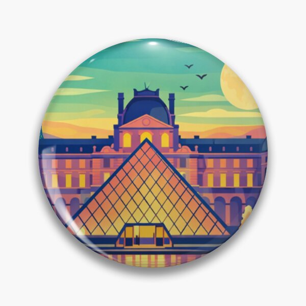 Item preview, Louvre Pyramid Illustration  designed and sold by MatthewHeights.