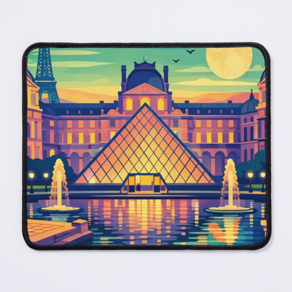 Item preview, Louvre Pyramid Illustration  designed and sold by MatthewHeights.