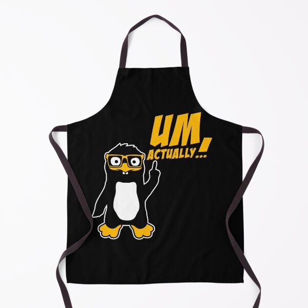 Item preview, Um Actually Penguin Finger Pointing Smug Nerd Correction designed and sold by shirt-o-mat.