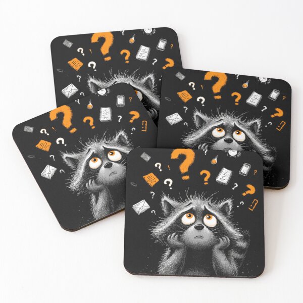 Item preview, Funny Raccoon Meme Collection –  Raccoon Meme Anxiety Brain Chaos  Humor designed and sold by MiraLumeStudio.