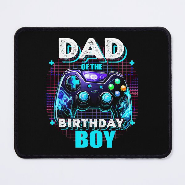 Item preview, Dad of the Birthday Boy Retro Gamer Controller Neon Grid designed and sold by FGTV2021.