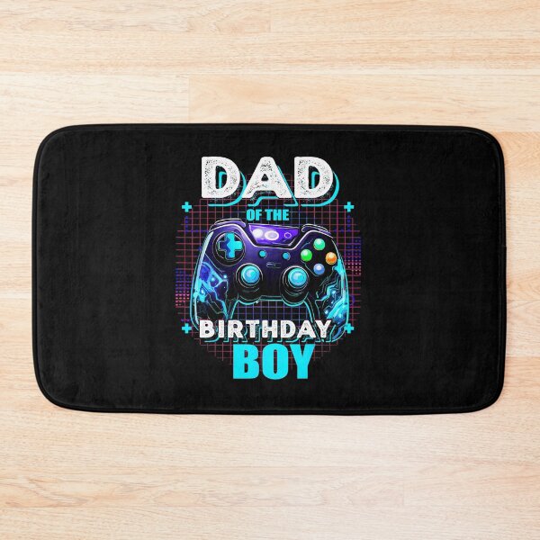 Item preview, Dad of the Birthday Boy Retro Gamer Controller Neon Grid designed and sold by FGTV2021.