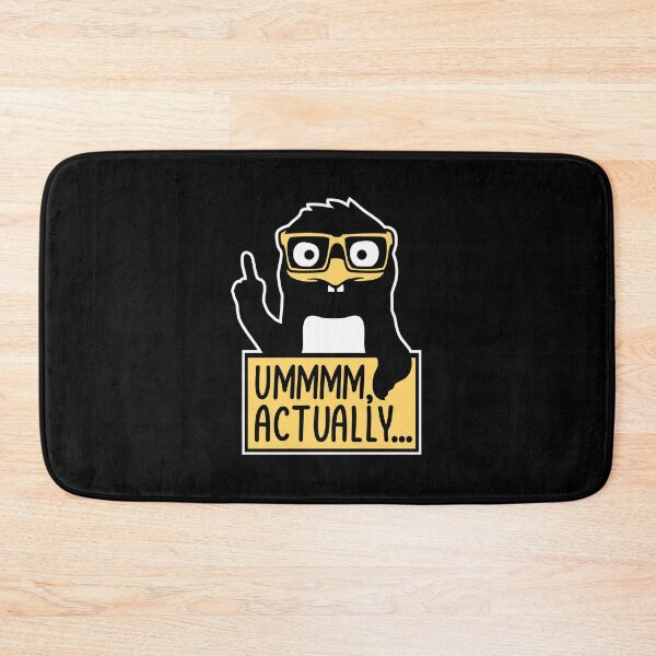Item preview, Um Actually Penguin Finger Pointing Smug Nerd Correction designed and sold by shirt-o-mat.