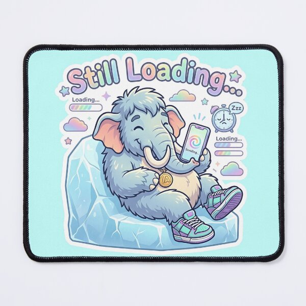 Item preview, Woolly Mammoth - Still Loading Lazy Phone Scrolling Ice  designed and sold by WowDezign.