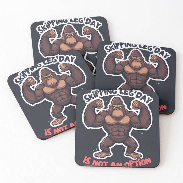 Item preview, Skipping Leg Day Is Not An Option — Funny Gorilla Gym Sticker designed and sold by AnkerShopping.