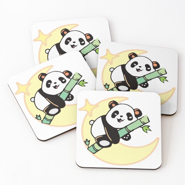 Item preview, Happy Panda Hugging Bamboo on the Moon designed and sold by PholPol1959.