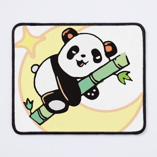 Item preview, Happy Panda Hugging Bamboo on the Moon designed and sold by PholPol1959.