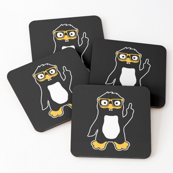 Item preview, Penguin Nerd Glasses Finger Pointing Smug Funny Animal designed and sold by shirt-o-mat.