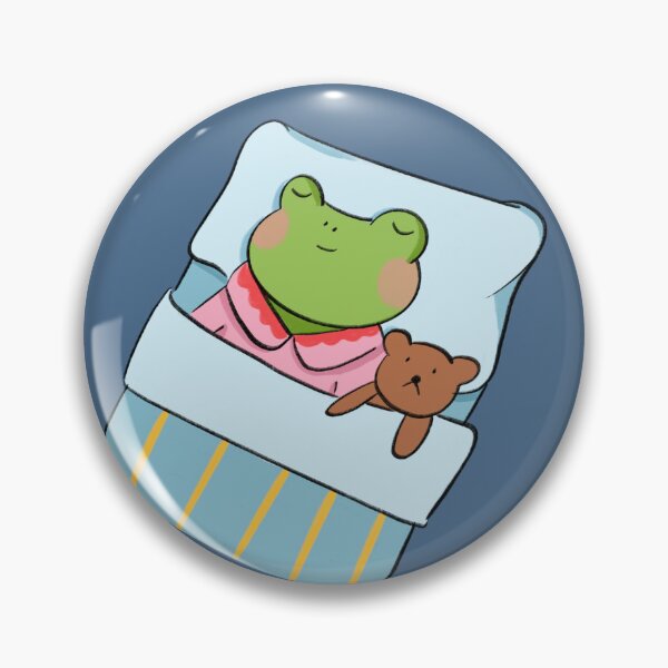 Item preview, Sleepy Frog in Bed | Cozy Night Aesthetic Sticker designed and sold by autumn-acorns.