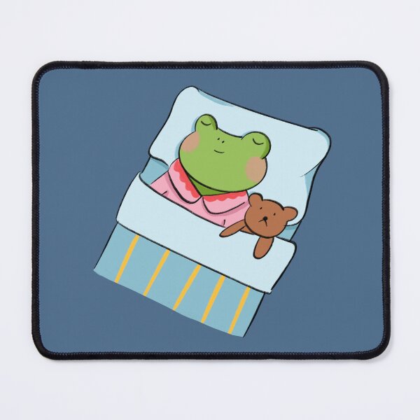 Item preview, Sleepy Frog in Bed | Cozy Night Aesthetic Sticker designed and sold by autumn-acorns.