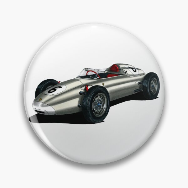 Item preview, Exclusive drawing legendary germany gray Gramd prix racing car 718 Monoposto with flat air cooled engine designed and sold by Cars23.
