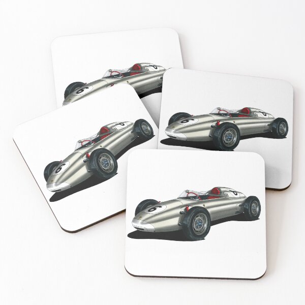 Item preview, Exclusive drawing legendary germany gray Gramd prix racing car 718 Monoposto with flat air cooled engine designed and sold by Cars23.