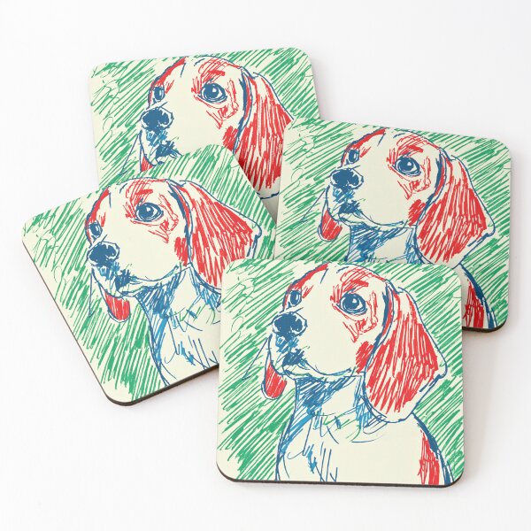Item preview, Beagle Sketch with Vibrant Colors designed and sold by lautir.