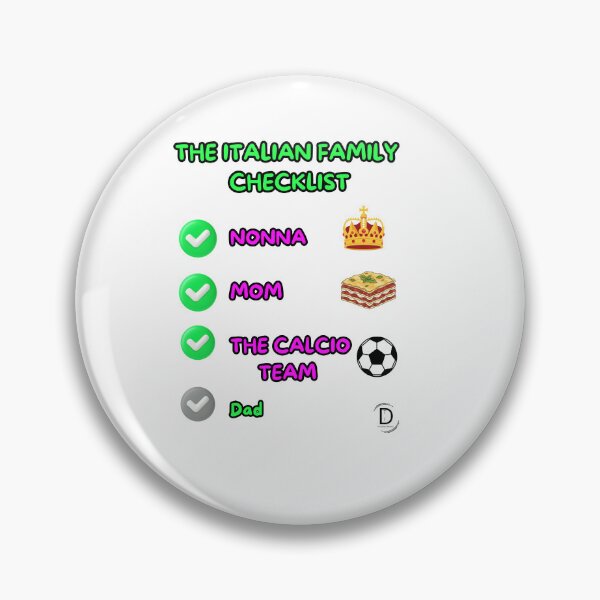 Item preview, Funny Italian Family Hierarchy Checklist - Nonna Mom Calcio Dad Joke designed and sold by TheItaliandilemma.