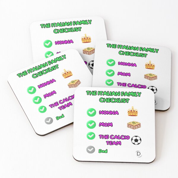 Item preview, Funny Italian Family Hierarchy Checklist - Nonna Mom Calcio Dad Joke designed and sold by TheItaliandilemma.
