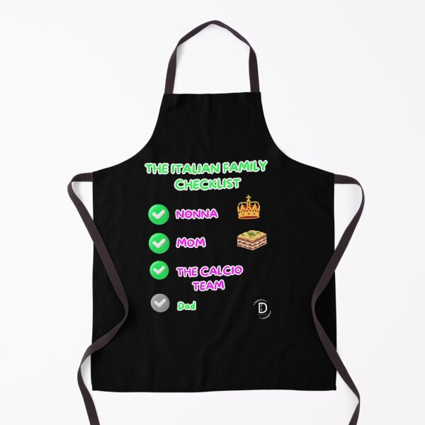Item preview, Funny Italian Family Hierarchy Checklist - Nonna Mom Calcio Dad Joke Black Version designed and sold by TheItaliandilemma.