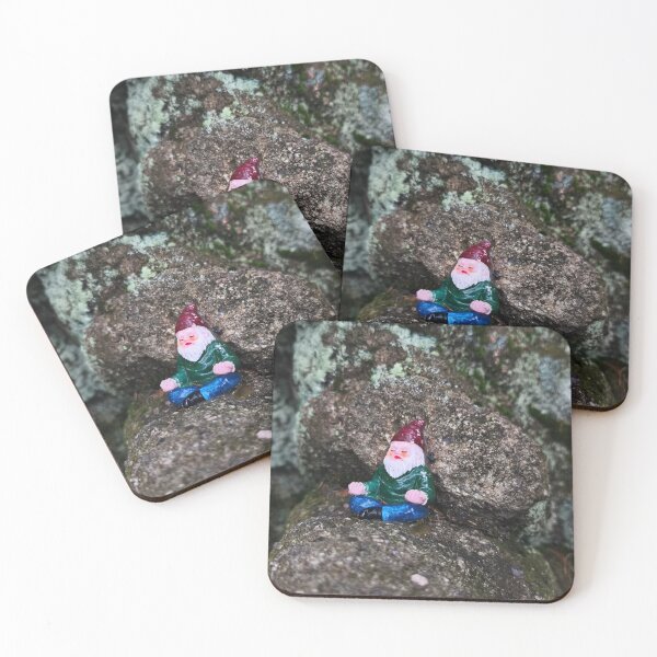 Item preview, Meditating Garden Gnome on Mossy Rock designed and sold by Kainicram.