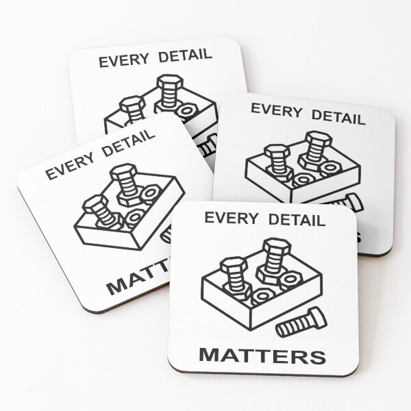 Item preview, Every Detail Matters - Mechanical Screws & Bolts Line Art designed and sold by The Bold Line Studio.