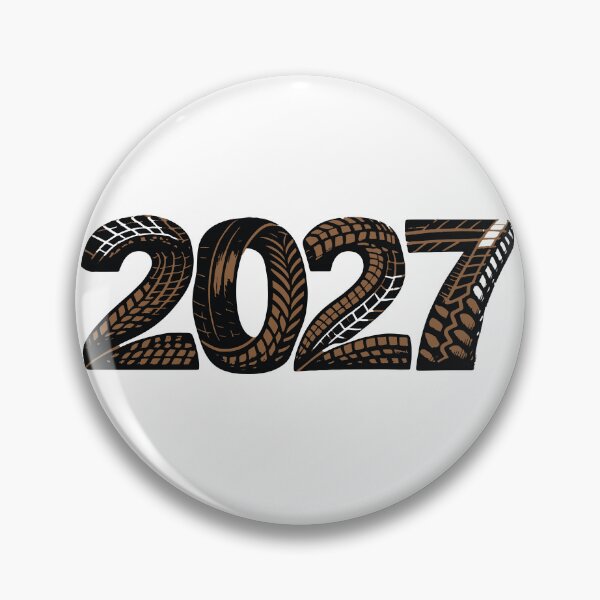 Item preview, Bold illustrative numbers '2027' formed from tire tread and rubber texture, evoking automotive travel, road journey and New Year concept with rugged designed and sold by Dejbar.