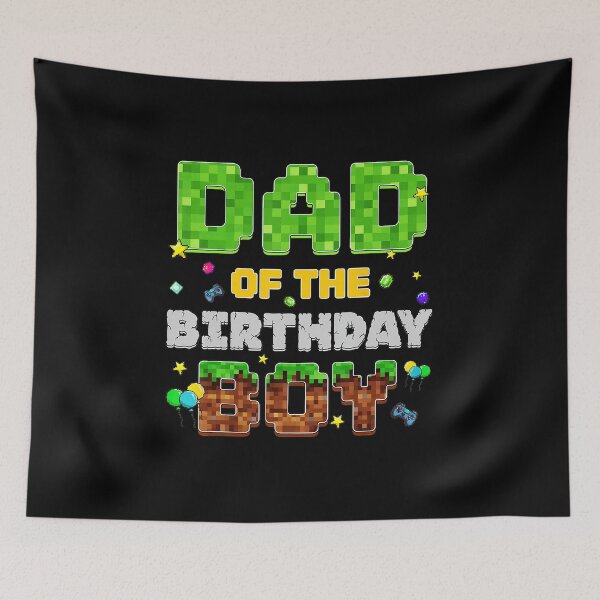 Item preview, Dad of the Birthday Boy Pixel Gamer Party Block Style designed and sold by FGTV2021.
