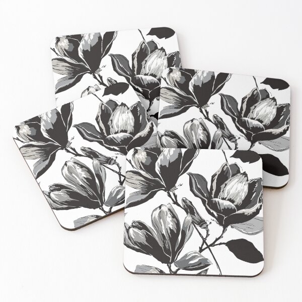 Item preview, Dark Magnolia Flower Gothic Floral Aesthetic Elegant Black Botanical Art Gift for Her designed and sold by MonNoir.