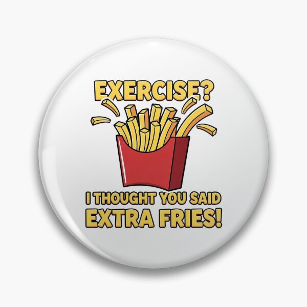 Item preview, Funny Unisex Graphic Tee – ‘Exercise? Extra Fries!’ Print-on-Demand T-Shirt designed and sold by MoolokaiApperal.