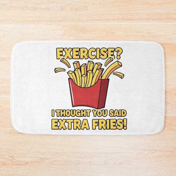 Item preview, Funny Unisex Graphic Tee – ‘Exercise? Extra Fries!’ Print-on-Demand T-Shirt designed and sold by MoolokaiApperal.