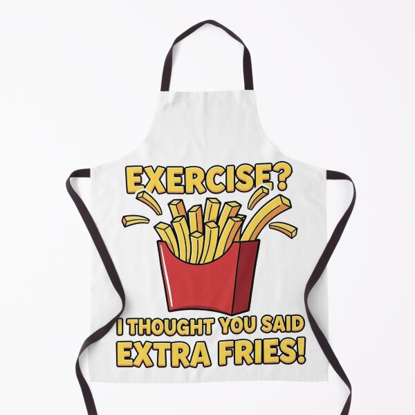 Item preview, Funny Unisex Graphic Tee – ‘Exercise? Extra Fries!’ Print-on-Demand T-Shirt designed and sold by MoolokaiApperal.