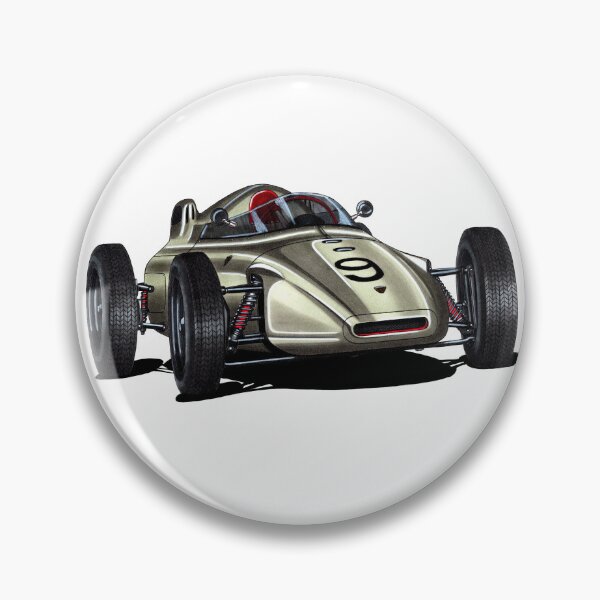 Item preview, Exclusive drawing legendary 1961 Grand Prix racing car gray 787 Monoposto with flat air cooled engine designed and sold by Cars23.