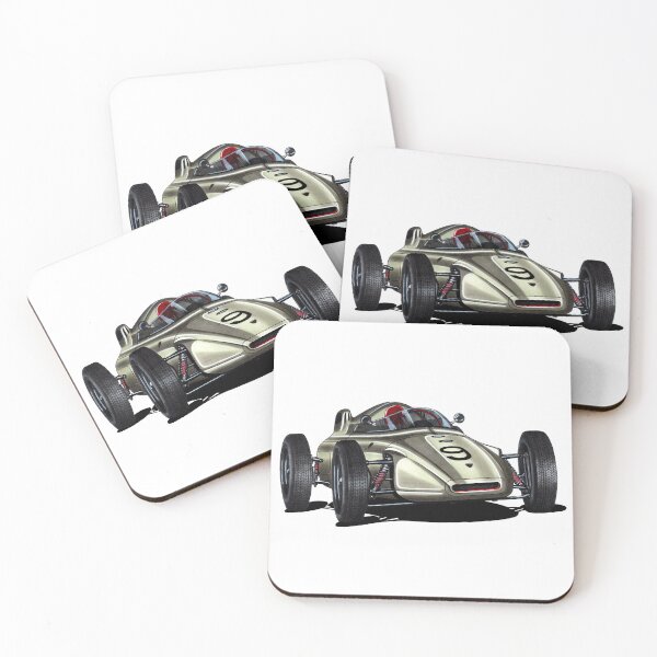 Item preview, Exclusive drawing legendary 1961 Grand Prix racing car gray 787 Monoposto with flat air cooled engine designed and sold by Cars23.